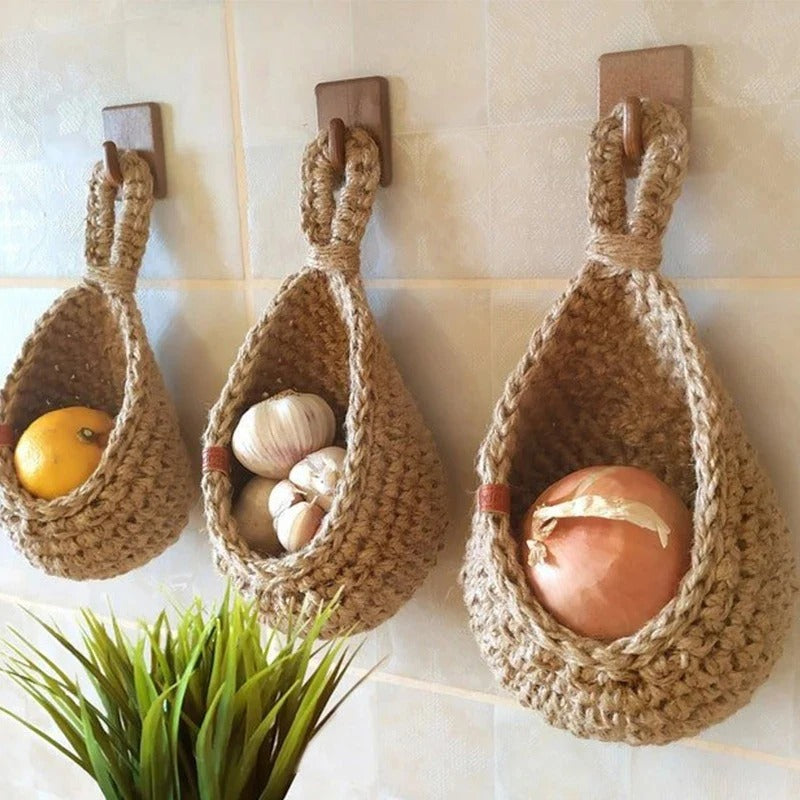 HomeEss - Set of 3 Vietnamite Rope Baskets