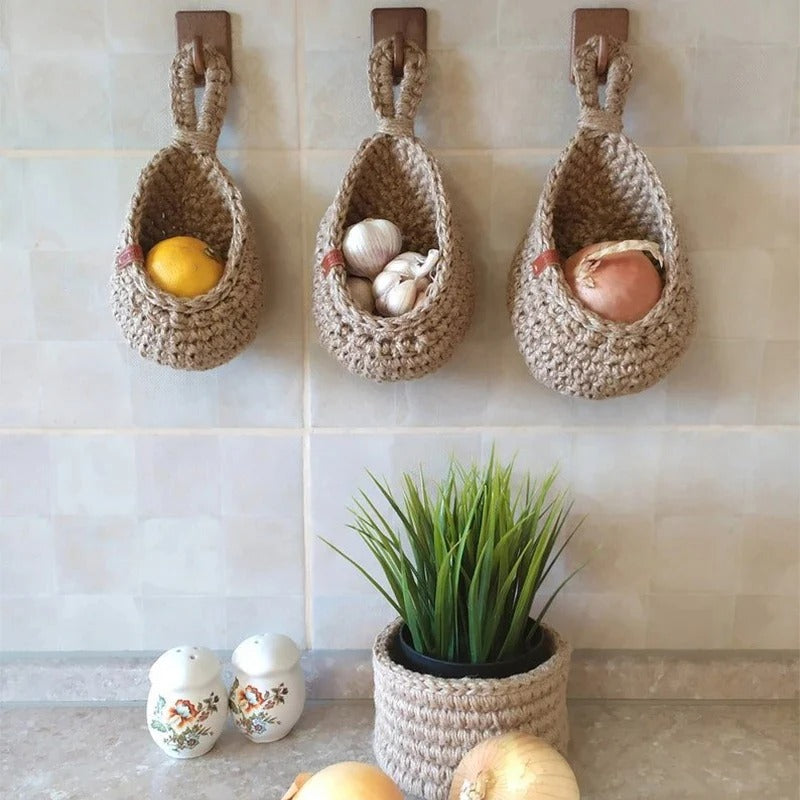 HomeEss - Set of 3 Vietnamite Rope Baskets