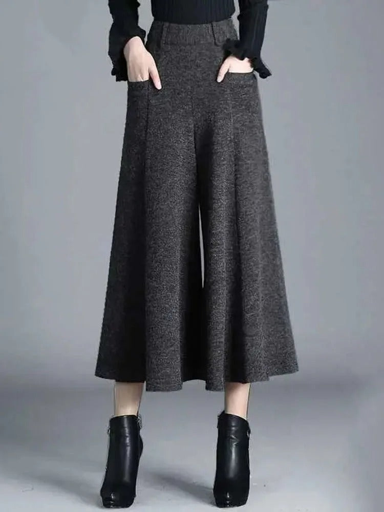 Clarette - Wide-Leg Wool Pants